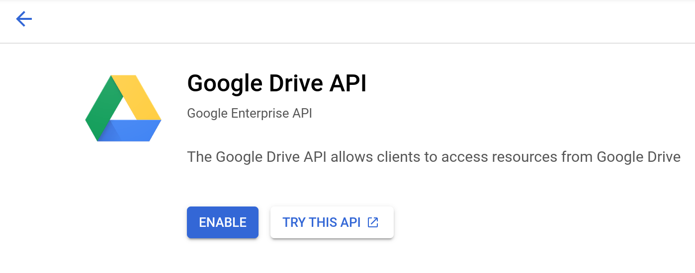 Enable the Drive API